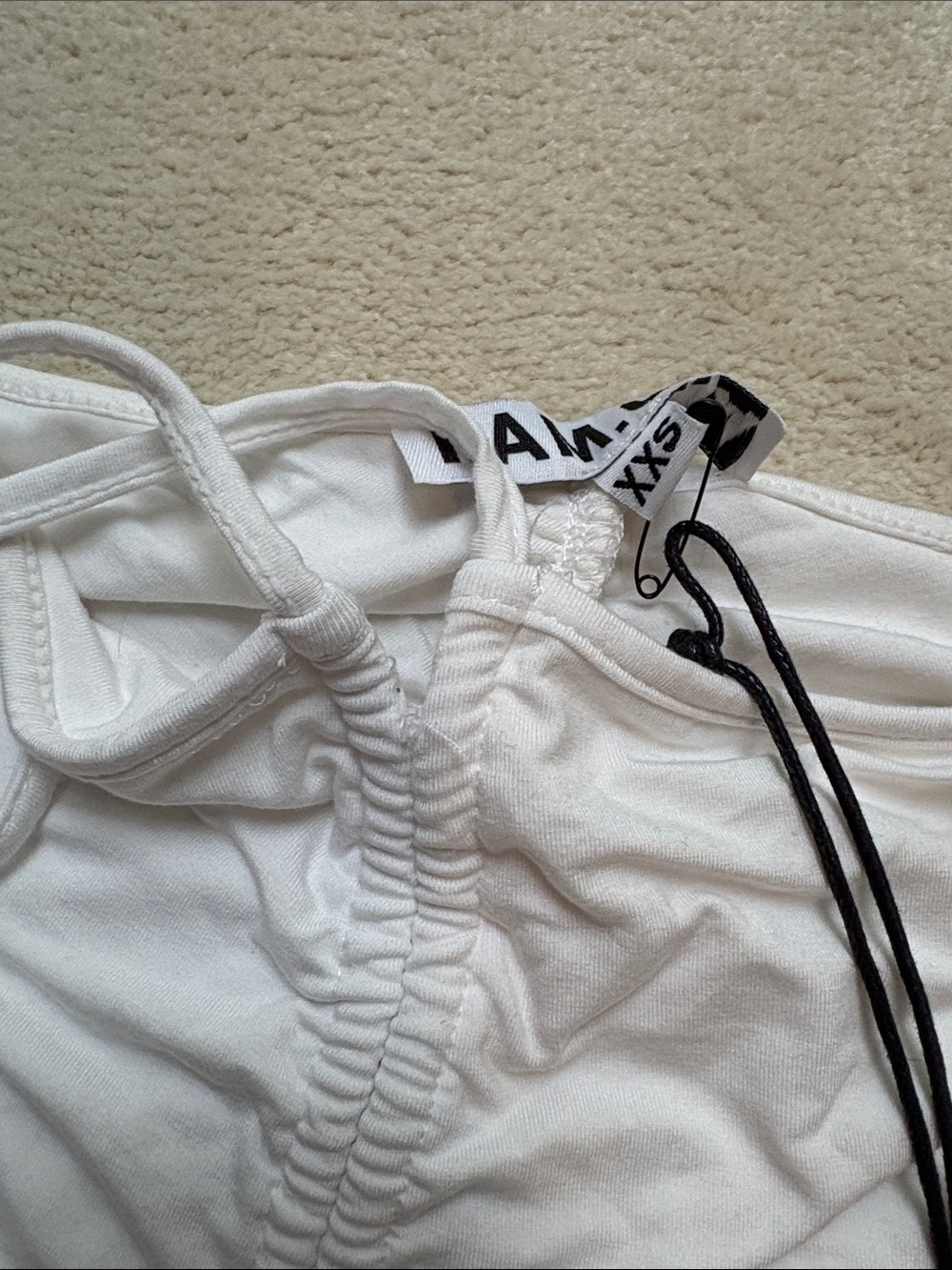 I.AM.GIA White Ruched Drawstring Joggers - Picture 2 of 2